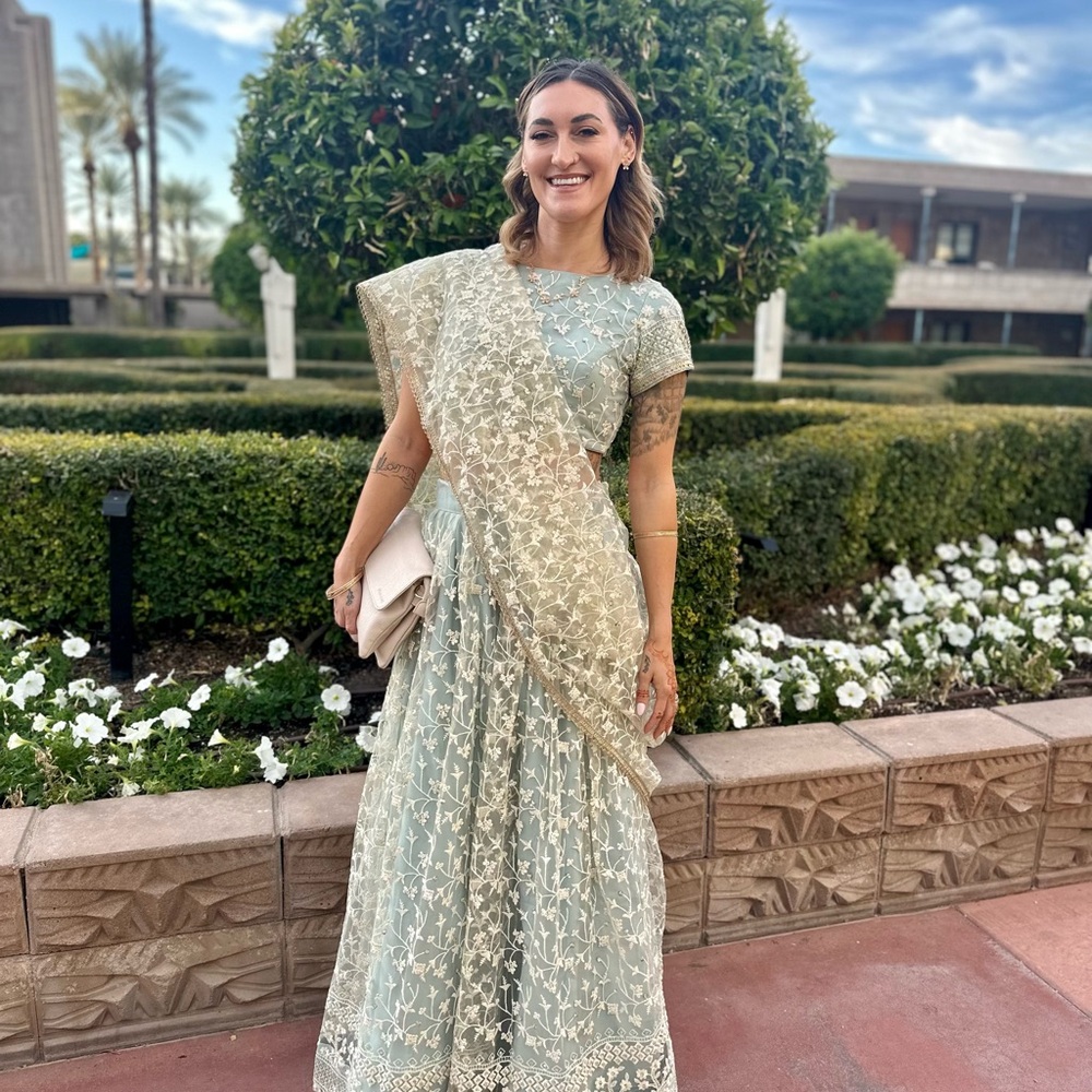 Gold Maxi Dress with Flutter Sleeves for Wedding Guests